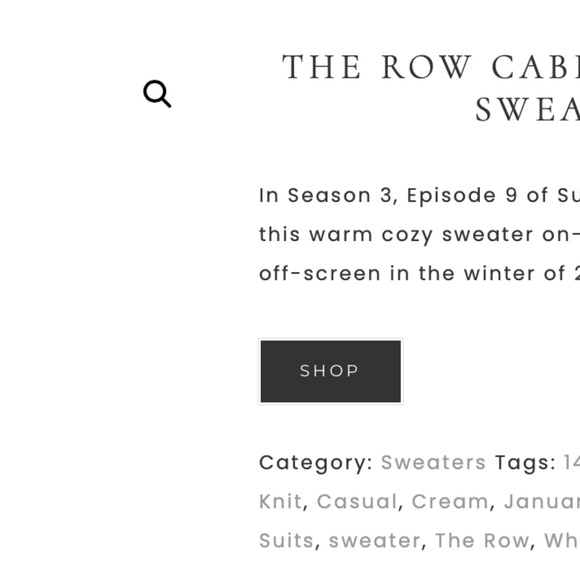 The Row | Crew Neck Ivory Cable Knit Sweater - Picture 8 of 9